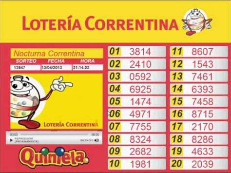 loteria correntina nocturna de hoy